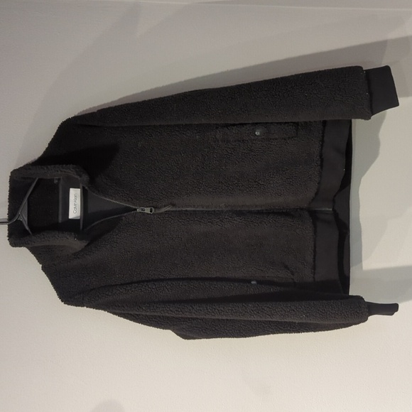 Calvin Klein Fleece zip up jacket. Women's size large black Calvin Klein Fleece. - Picture 1 of 7